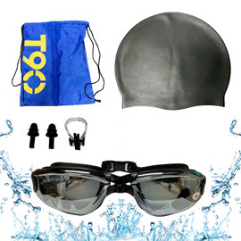 Kit De Natación 5 En 1  78Ole8 Antiparras Gorra Bols...