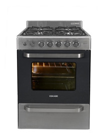 Cocina Q10 Xg Gas Eléctrica 4 Hornallas Inoxidable