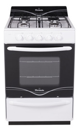 Cocina Florencia Recta 5516f A Gas Puerta Con Visor Blanca