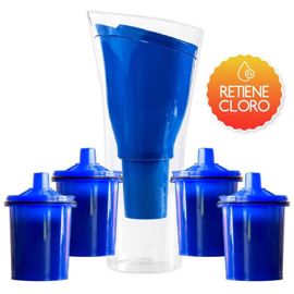 Jarra Purificadora De Agua Azul 2500L + 4 Repuestos