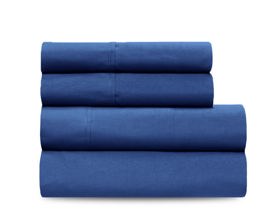 Juego De Sabanas Colors King Size Color Azul Franci...