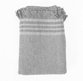 Cubrecama Manta Rustica 2 1/2 Plaza Color Gris