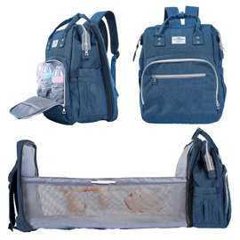 Mochila Maternal Con Cuna Cambiador Plegable