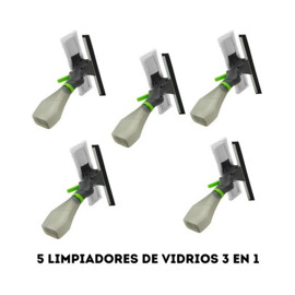 Combo X 5 Limpiadores De Vidrios 3 En 1 Microfibra R...