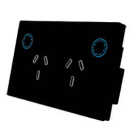 Tomacorriente Touch Pared Negro Smart Wifi Doble Goo...