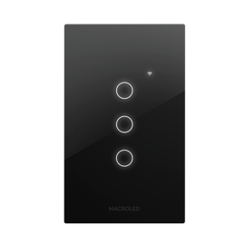 Tecla De Pared Smart Táctil 3 Canales  Alexa Siri +