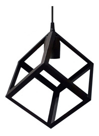 Lampara Colgante Negra Industrial 1 Luz E27  C1007