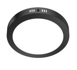 Plafin Panel Led Circular Aplicar Macroled Negro 18W...