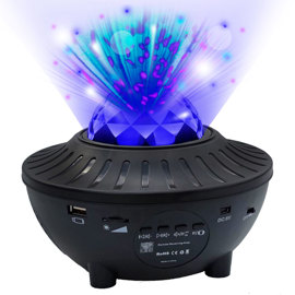 Velador Lupar Proyector De Estrellas + Parlante Blu...