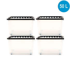 Set De 4 Organizadores Lifebox 50 Lts Traslucidos Ta...