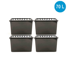 Set De 4 Organizadores Lifebox 70 Lts Negro