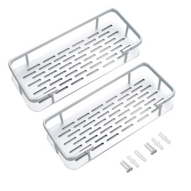 Set X2 Estantes De Baño Rectangular Apto Ducha