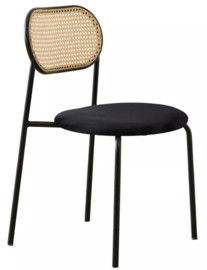 Silla Pottery De Comedor Cocina Pana Negro Estructur...