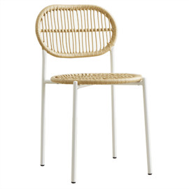Silla De Comedor Cocina En Hilo Sintético Simil Bamb...