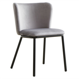 Silla De Comedor Cocina Cozy Tapizada En Terciopelo ...