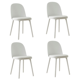 Silla Comedor Cocina Vita Nórdica Eames Plástica Bla...