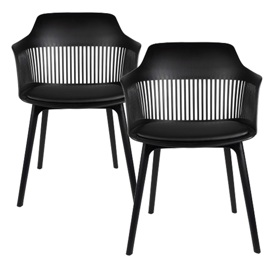 Sillas Living Comedor Combo X2 Asiento Acolchonado C...