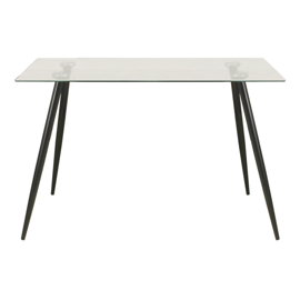 Mesa Porter Tracy Comedor 140X80cm De Vidrio Patas D...