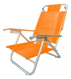 Reposera  1013 5 Posiciones Coversol Naranja