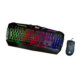 Combo Teclado Mouse  Gamer Antighosting Rgb Cable Us...