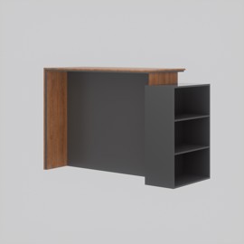 Isla De Cocina Stone  Olmo Y Gris Grafito
