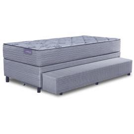 Sommier Y Colchón Bicama De Resortes De 1 Plaza  Agra 90X190 Cm