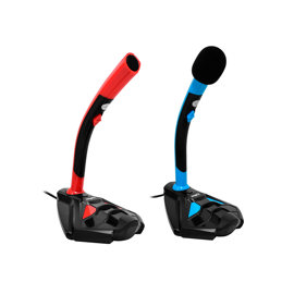 Microfono Gaming Azul Para Pc Conector 3.5Mm Nsmic...