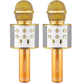 Kit X2 Micrófono Km01 Karaoke Inalámbrico Bluetooth