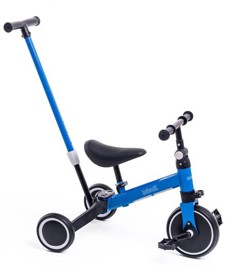 Triciclo Con Manija  2 En 1 Azul