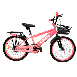 Bicicleta Infantil Con Canasto  Rodado 20 Rosa