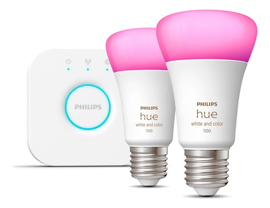 Kit Philips Hue 2 Lamparas 11W E27 Multicolor + 1 Br...
