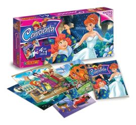 Caja Cenicientas 4 Puzzles + Cuento Cod 47