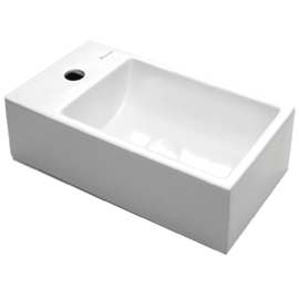 Bacha De Porcelana De Apoyar Rectangular A146 Loza