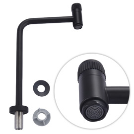 Griferia Para Baño Rieti Cuadrada Negro Matte