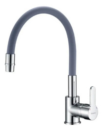 Grifería De Cocina Monocomando  Gris Cromado 10016Gr