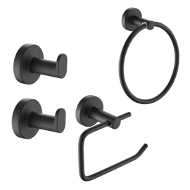 Set Accesorios Baño Kit 4 Piezas Sensus 73228 Negro