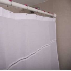 Cortina De Baño Modelo Cesar Color Blanco