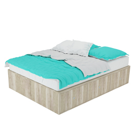 Cama Con Cajones 160 X 201 Cm  Linea Cubo  Codigo 40...