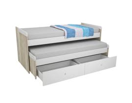 Cama Nido Doble Reforzada Con Cajones 1 Plaza Helsin...