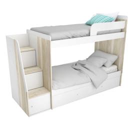 Cama Cucheta Con Escalera Lateral Y Carrocama 1 1/2 ...