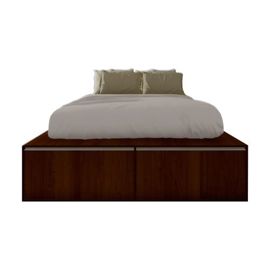 Cama Pro  King 2M Con 6 Cajones Y 2 Zapateros Wengue