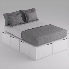 Cama Box King Con 6 Cajones Y 2 Zapateros Venezia