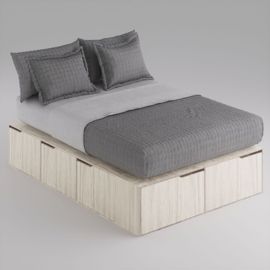Cama Box King Con 6 Cajones Y 2 Zapateros Helsinki