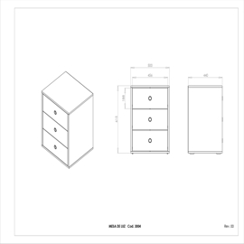 Mesa De Luz 1 Cajon Y Hueco Flotante Melamina Wengue
