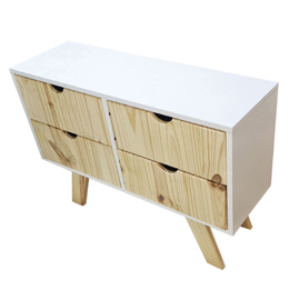 Comoda Cajonera Escandinava 4 Cajones Minimalista C...