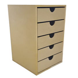 Mesa De Luz/Cajonera De 5 Mdf Interior Placard