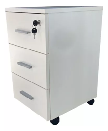Cajonera Rodante 35X40x60 De 3 Cajones Llave