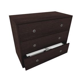 Cajonera Comoda 3 Cajones Melamina Wengue