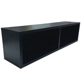 Mueble Flotante Rack Tv Con Fondo En Melamina Negro