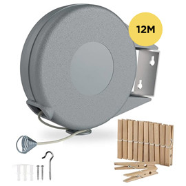 Tender Ropa Tendedero Pared Extensible 12 Mts